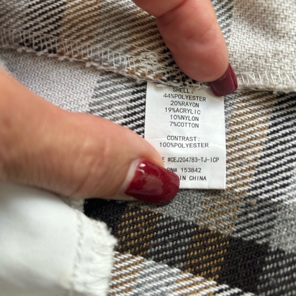 Melloday Women’s Fall Long Line Plaid Shacket Size XL - Picture 8 of 9